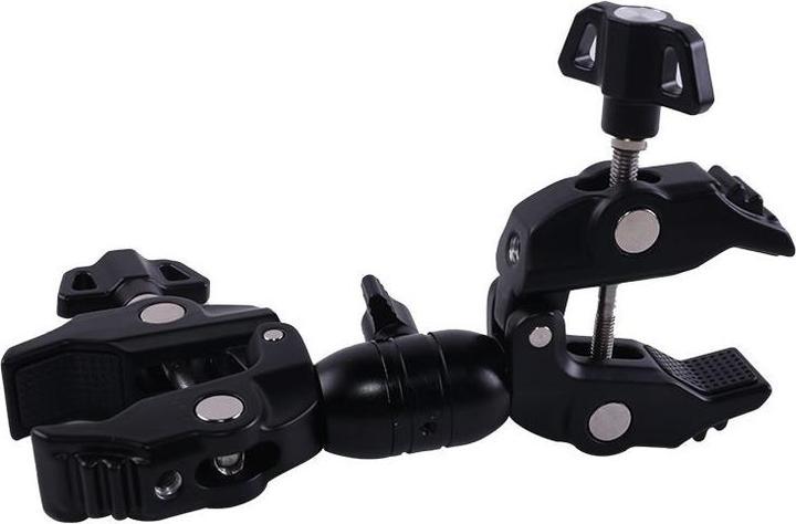 Actual product image Hurtel Double-sided clamp holder for the camera - black (Mounting bracket)