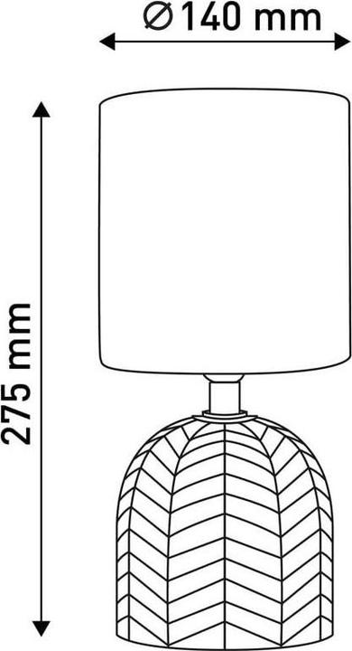 Image du produit Näve Lampe de table en céramique Folio H : env. 27,5 cm brun (E14)