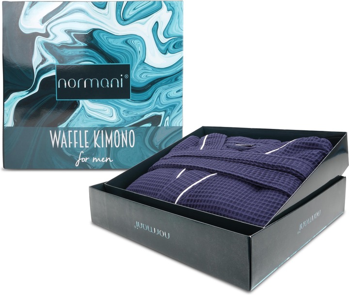 Produktbild Normani Herren Morgenmantel mit Waffel-Piqué Bali (S)