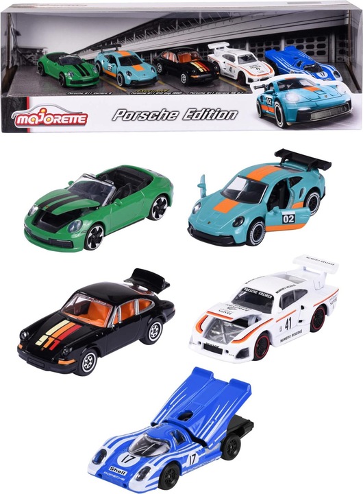Majorette Porsche 5 pezzi confezione regalo