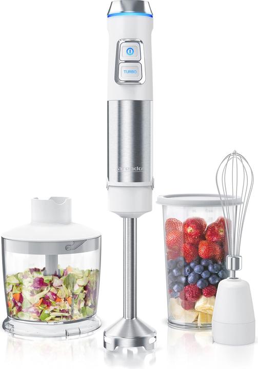 Immagine prodotto Arendo Frullatore a mano in acciaio inox 1200 Watt Set Bianco