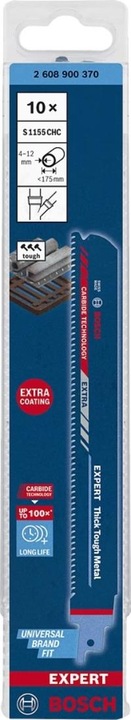 Actual product image Bosch Professional Zubehör Expert 'Thick Tough Metal' S 1155 CHC reciprocating saw blade, 10 pieces