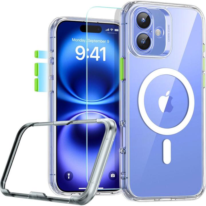 Produktbild ESR Classic Hybrid Halolock MagSafe Case + Tempered Glass (Apple iPhone 16)
