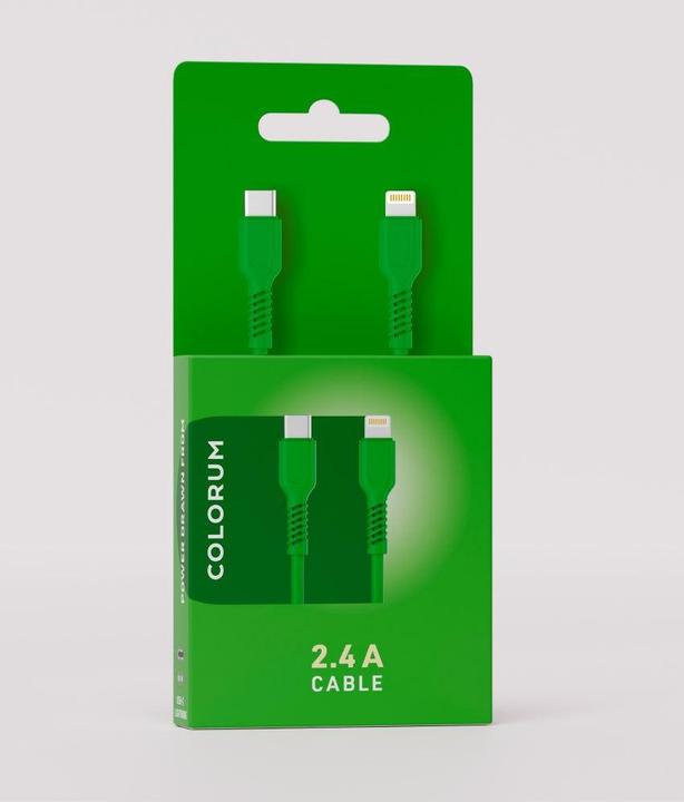 Produktbild Forever COLORUM Kabel USB-C - Lightning 1,8m 2,4A CK12-CL-04 xGreen (1.80 m, USB 3.0, 12 W)
