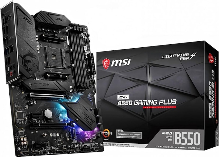 Productafbeelding MSI MPG B550 GAMING PLUS (AM4, AMD B550, ATX)