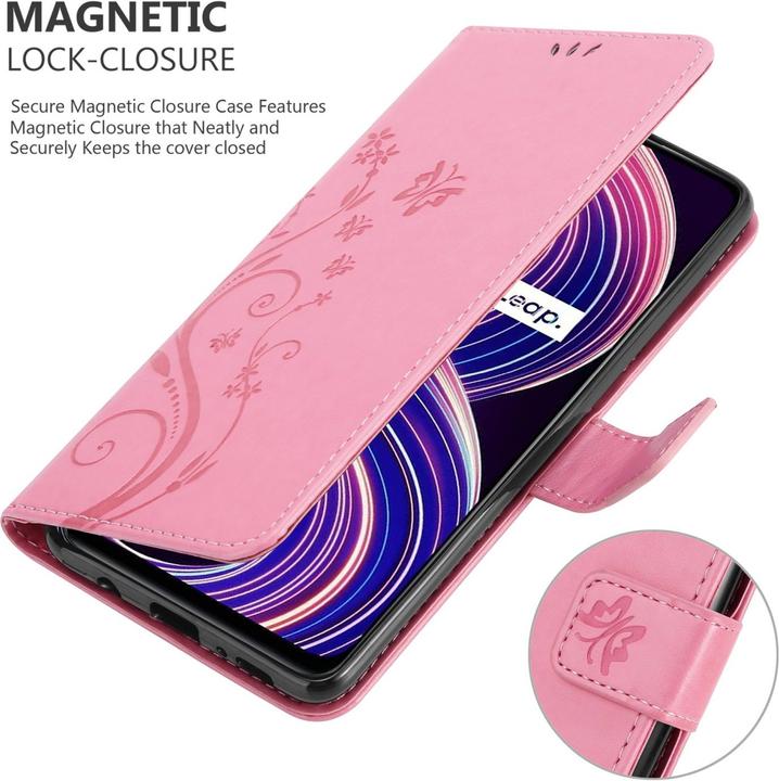 Image du produit Cadorabo Housse Flower Book pour Realme 8 5G / V13 / Q3 / Q3i / Narzo 30 5G (Realme Narzo 30 5G, Realme Q3i 5G, Realme V13)