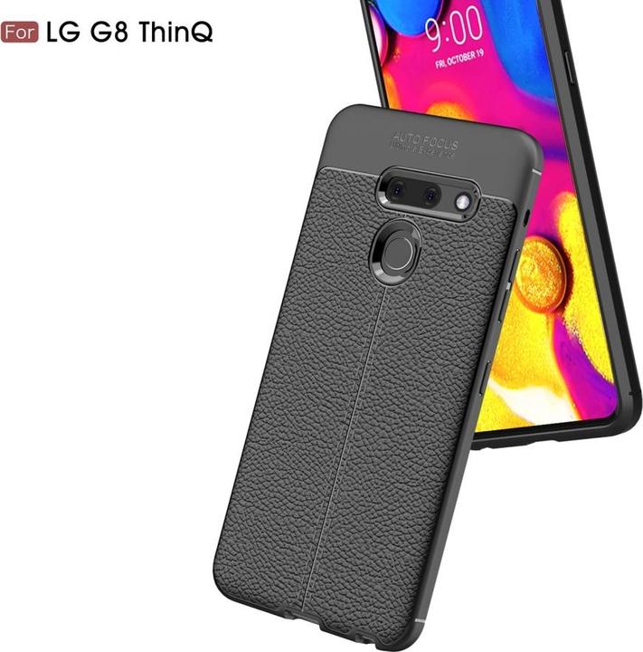 Actual product image Screenguard LG G8 ThinQ Sleeve Leather Design TPU Cover (G8 ThinQ)