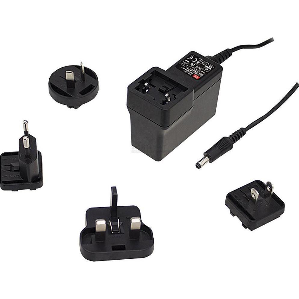 MeanWell GEM60I15-P1J Steckernetzteil, Festspannung 15 V/DC 4 A 60 W Enersgiespar-Stecker, Universalladegerät