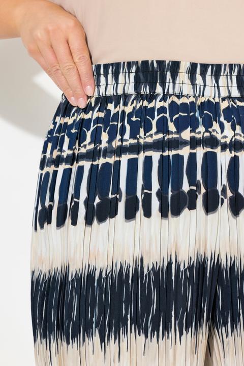 Actual product image Miamoda Knee-Length Elastic Waist Batik Stripe Crash Culottes (54)