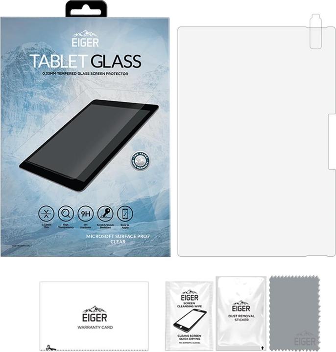 Actual product image Eiger Mountain Glass Clear Tablet (1 Piece, Surface Pro 6)