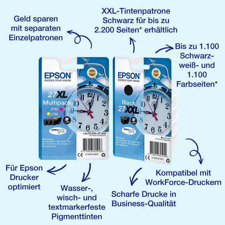 Produktbild Epson 27 Multipack DuraBrite Ultra (C, M, Y)