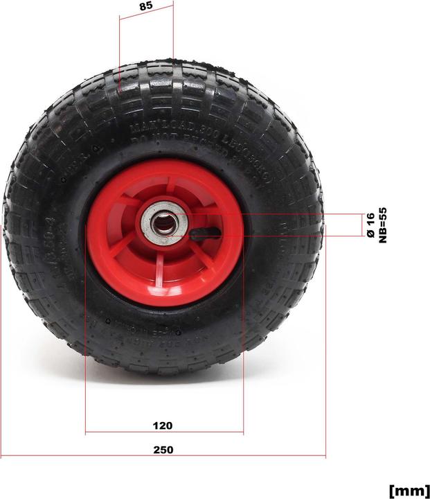 Actual product image Wiltec Wheel Tyres (136 kg)