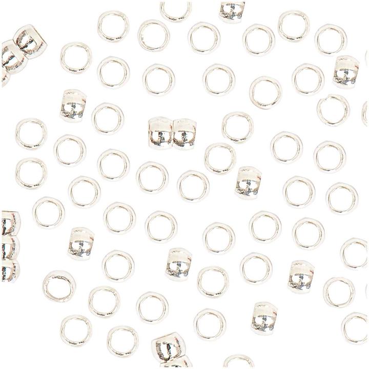 Produktbild Rico Design Quetschperlen, Silber, 2 mm, 100 Stück