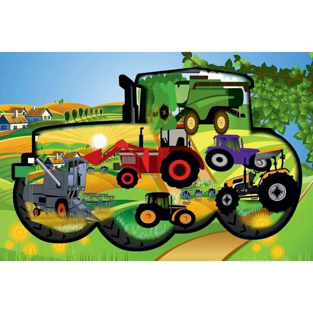 Thumbnail - Fa Lixen Holzpuzzle Traktor XL 446 Teile im Geschenkkarton