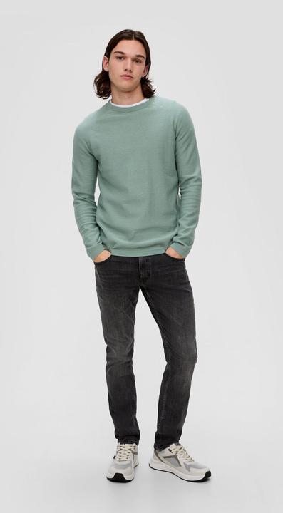 Produktbild s.Oliver Strickpullover Feinstrickpullover im Slim Fit (XXL)