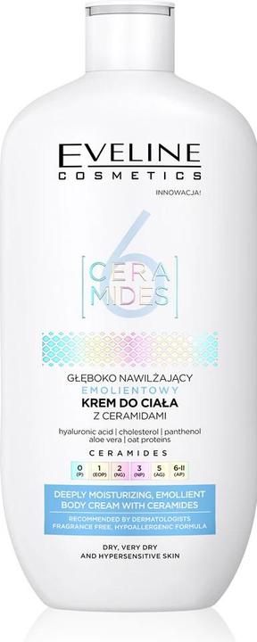Actual product image Eveline BODY Krem 350ml 6CERAMIDES Emolientowy (Body cream, 350 ml)