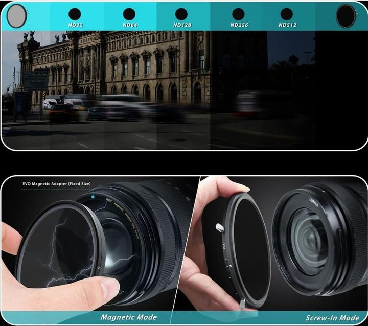 Produktbild H&Y HD EVO ND3-512 Filter Kit 67mm (67 mm, ND- / Graufilter, 67 mm)