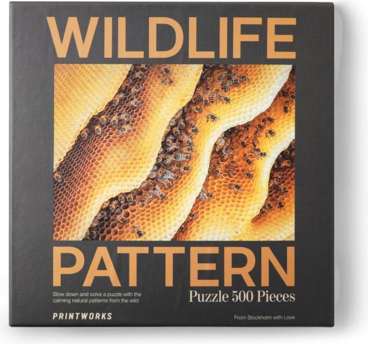 Productafbeelding Helvetiq Puzzelbijen, Wilde dieren patroon (500 onderdelen)