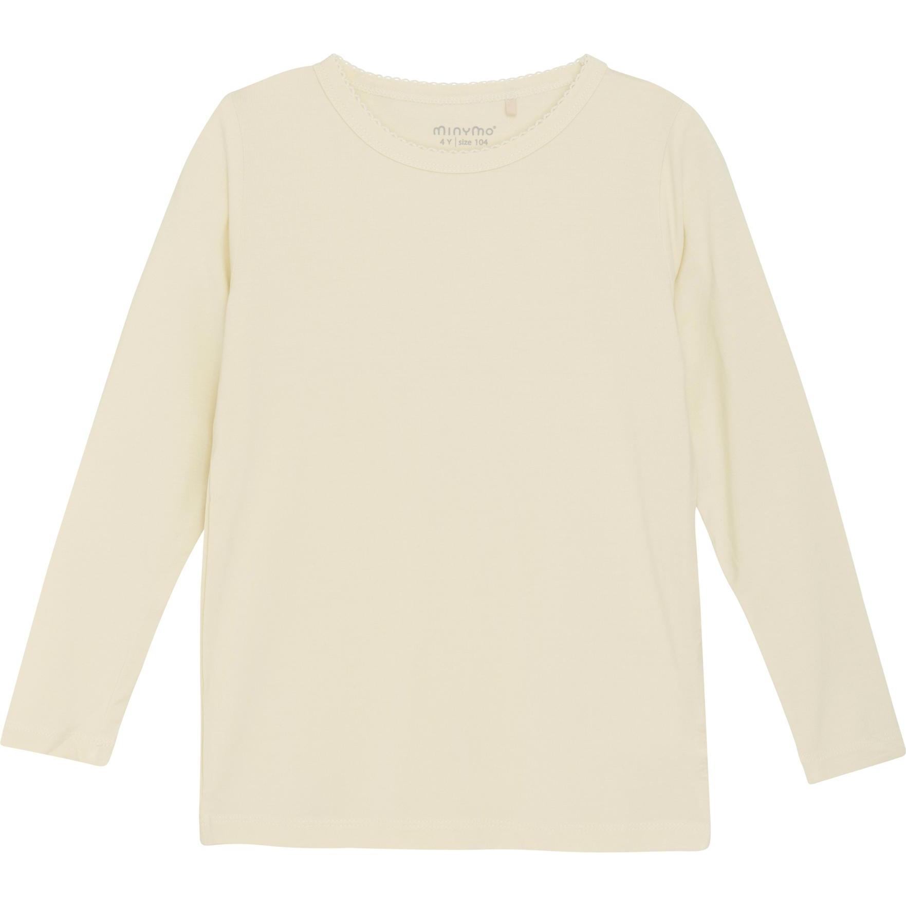 Minymo, Mädchen, Shirt, Kid's Blouse L/S Bamboo, Weiss, (104)