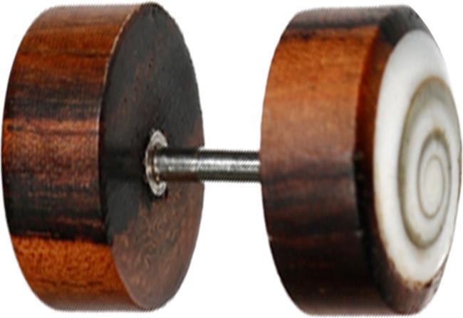 Immagine prodotto Star Piercing Fake Plug Shiva-Auge aus Narra Holz (senza ottone, Organico)