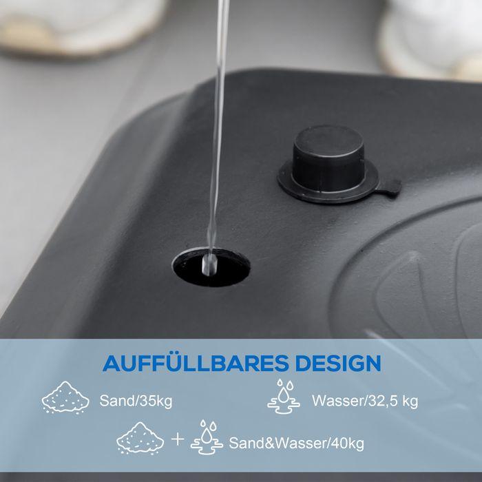 Produktbild Swisshandel24 Basketballkorb Outdoor mit Ständer, 182-213 cm höhenverstellbar, Schwarz