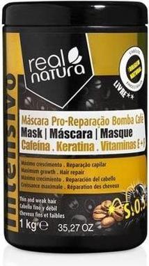 Real Natura Salzfreie Haarmaske Pro Repair Pump Coffee 1kg