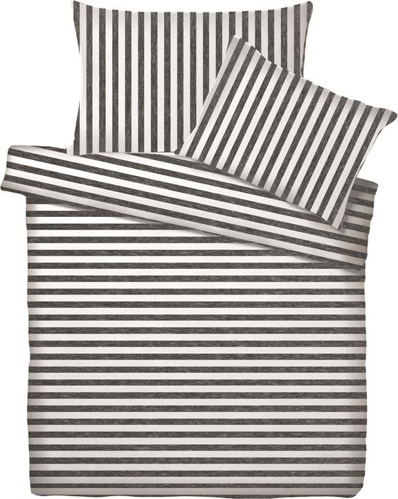 Living Home Melange Jersey Streifen (Duvetbezug, 200 x 210 cm)