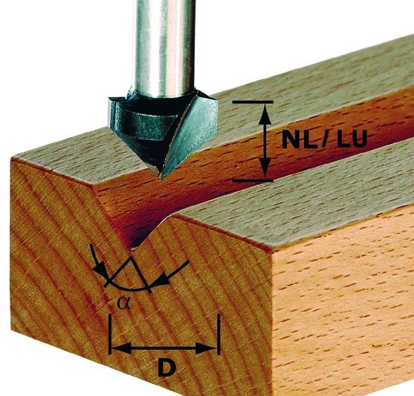Actual product image Hws V-groove cutter