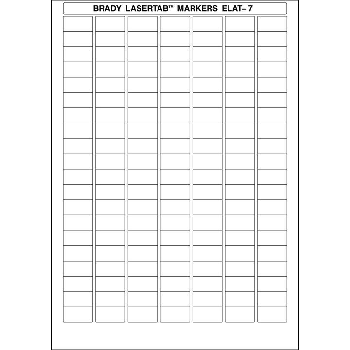 Immagine prodotto Brady ELAT-7-747W-10, poliestere, bianco, 25 x 13 mm, adesivo permanente, formato A4 (10000 pz.) (029837)
