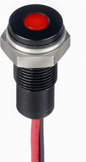 Produktbild RS PRO 6mm flush IP67 sealed black LED,red 20mA