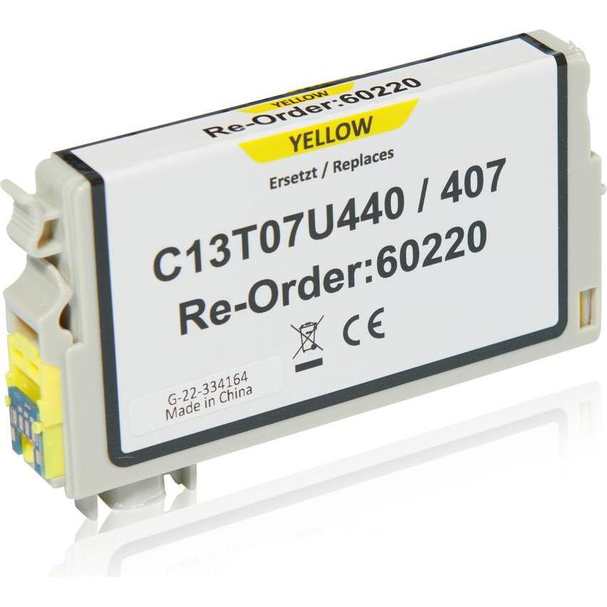 Inkadoo, Druckerpatrone, Druckerpatronen kompatibel mit Epson C13T07U440 / 407 Tintenpatrone