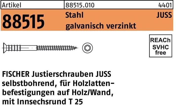 Produktbild Fischer Justierschraube 6 mm 120 mm T- (100 Schrauben pro Stück)