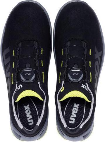Actual product image Uvex Safety 1 Low shoes S2 65667 black, yellow width 10 size 42 (S2, 42)