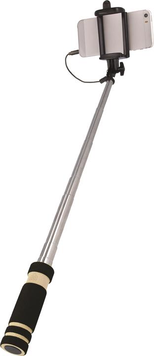 Actual product image Setty audio jack selfie stick SAJ-01 black