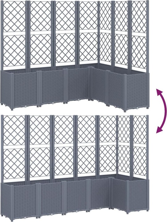 Actual product image VidaXL Planter with trellis PP