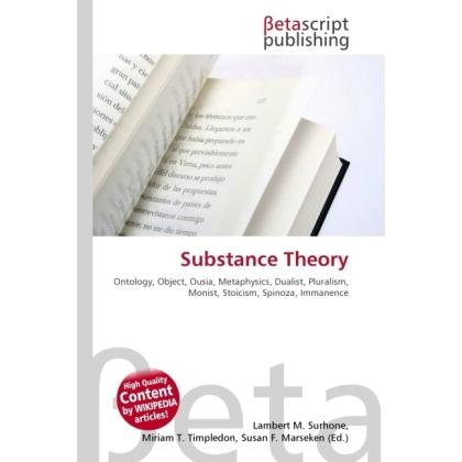 Substance Theory, Fachbücher von Lambert M. Surhone, Miriam T. Timpledon, Susan F. Marseken