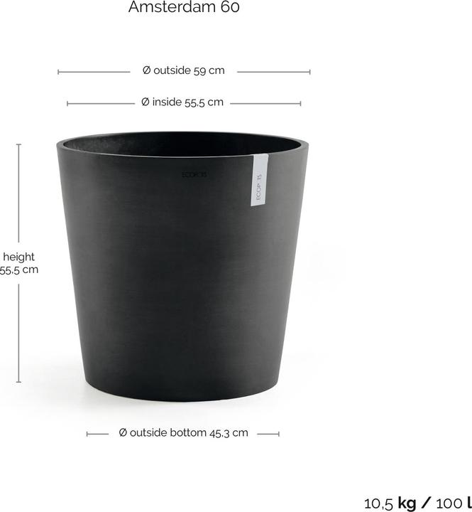 Actual product image Ecopots Amsterdam (59 x 55.50 cm)