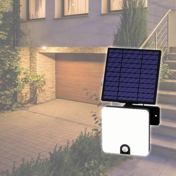Produktbild Müller Licht Müller-Licht Solata 21600068 LED-Aussenstrahler, Solar-Aussenwandleuchte 12 W Kal (800 lm, IP44)
