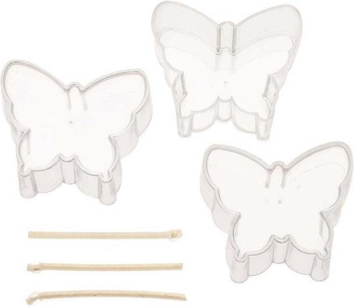 Immagine prodotto hobbytime Candela tealight a forma di farfalla. 3pcs 50x40x20mm con stoppino