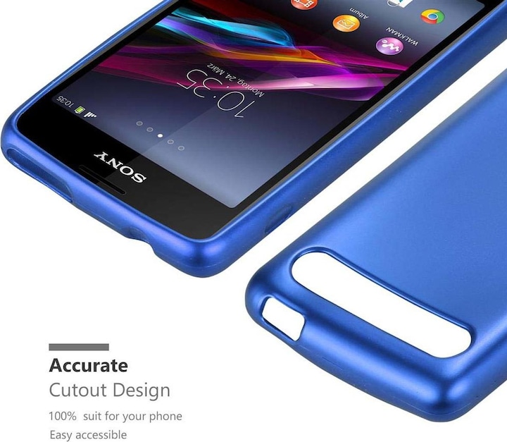 Actual product image Cadorabo TPU Matt Metallic Cover (Sony Xperia E1)