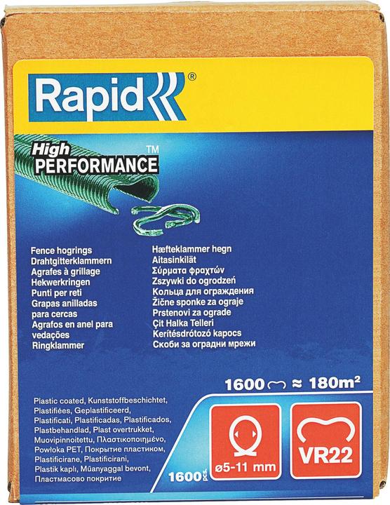 Actual product image Rapid VR22 Fence ring clip in green 1,600 pieces