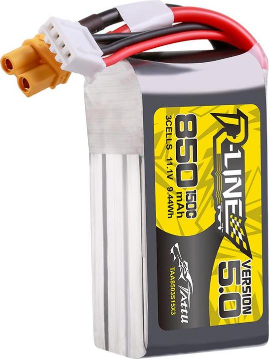 Actual product image Tattu R-Line Wersja 5.0 850mAh 3S 11.1V 150C XT30U-F (11.10 V, 850 mAh)