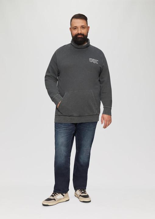Produktbild S.Oliver Sweatshirt Strukturiertes Sweatshirt mit Stehkragen (5XL)
