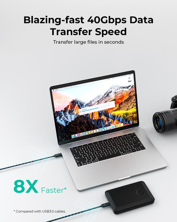 Produktbild Aukey USB C — USB C (0.80 m, USB 4.0, 240 W)