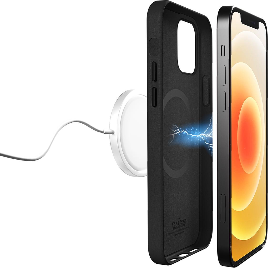 Bigben Connected SkyMag Handy-Schutzhülle (6.7 Zoll) Cover (Apple iPhone 12 Pro Max), Smartphone Hülle, Schwarz