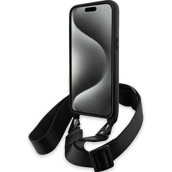 Thumbnail - BMW BMHCP15L23PSCCK iPhone 15 Pro 6.1" czarny/black hardcase M Edition Carbon Stripe & Strap (Apple iPhone 15 Pro), Smar...