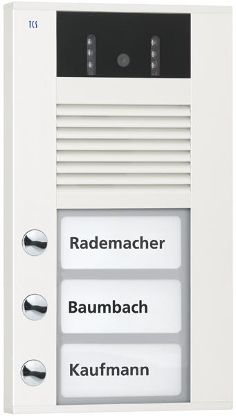 Actual product image TCS Video colour front-door station 3push 1row surface mount ws AVD14