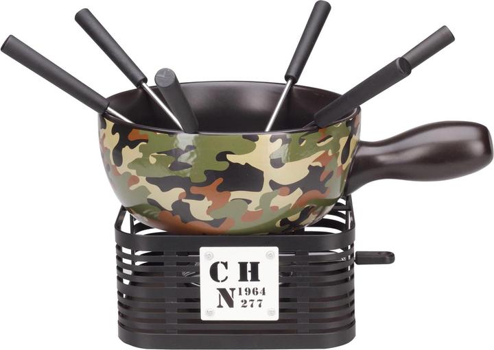 Nouvel Cheese fondue set "Military" (Cheese fondue)
