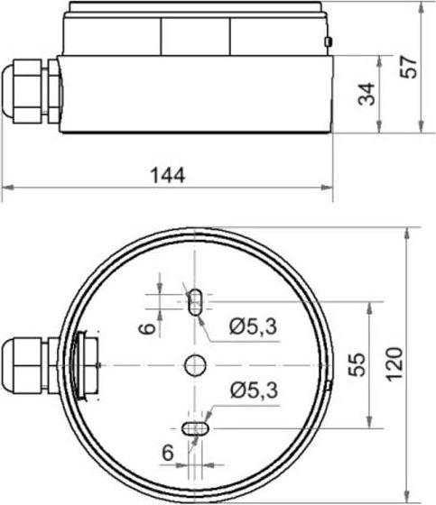 Actual product image Werma Maxi adapter lateral cable gland GY