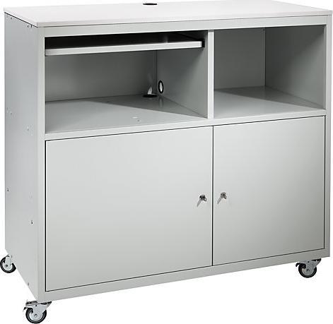 Produktbild eurokraft basic PC-Pult, fahrbar (118 cm, 118.40 cm)